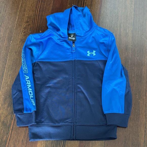 Under Armour Kids Blue and Black Zip Up Hoodie - Picture 1 of 1